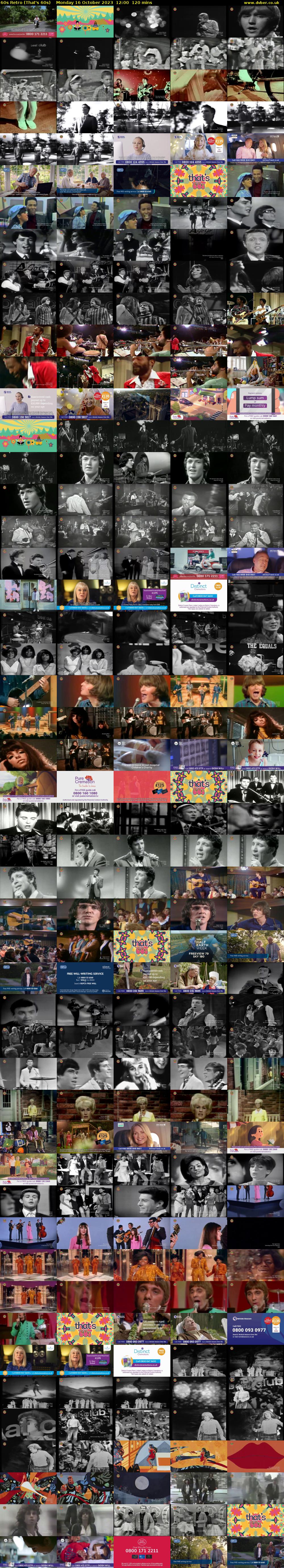 60s Retro (That's 60s) Monday 16 October 2023 12:00 - 14:00