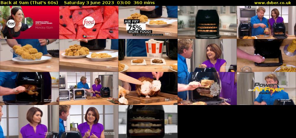 Back at 9am (That's 60s) Saturday 3 June 2023 03:00 - 09:00