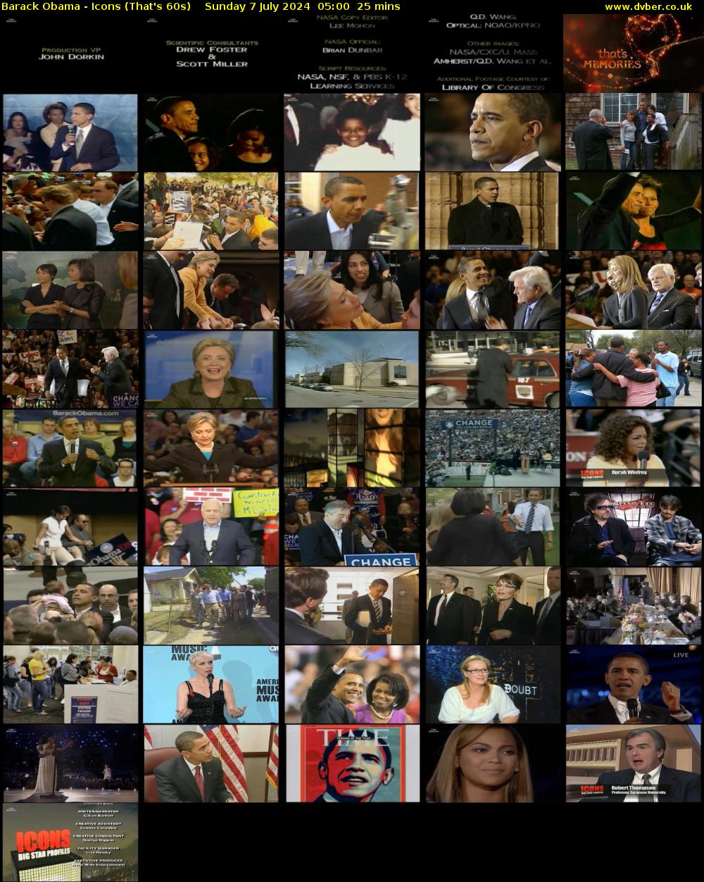 Barack Obama - Icons (That's 60s) Sunday 7 July 2024 05:00 - 05:25