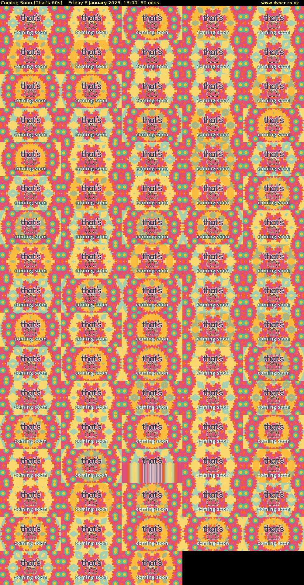 Coming Soon (That's 60s) Friday 6 January 2023 13:00 - 14:00
