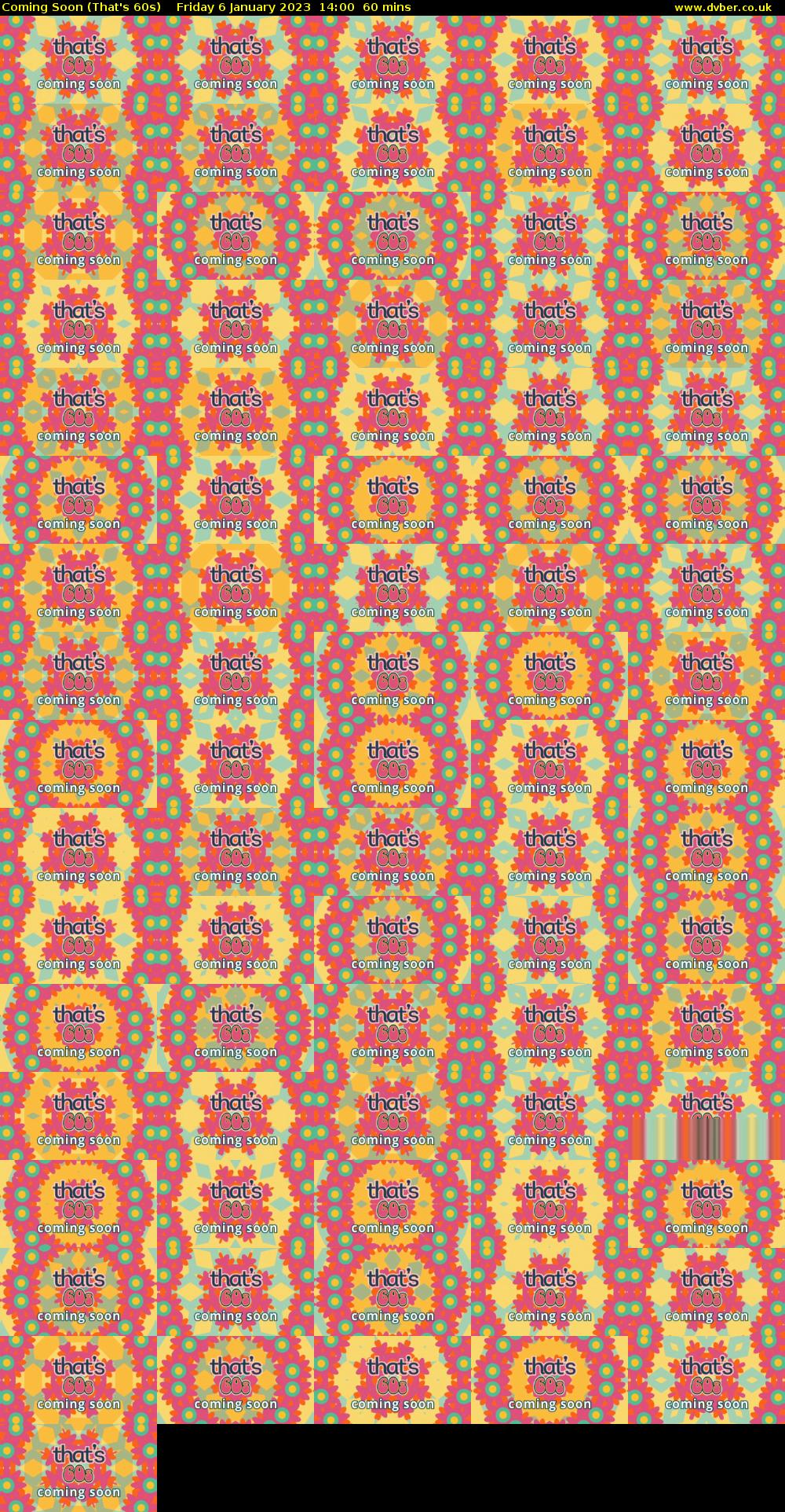 Coming Soon (That's 60s) Friday 6 January 2023 14:00 - 15:00