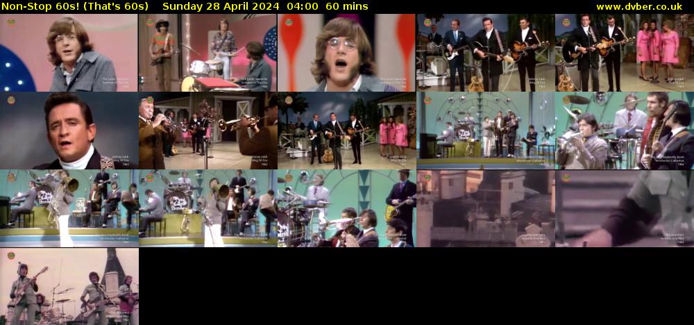 Non-Stop 60s! (That's 60s) Sunday 28 April 2024 04:00 - 05:00