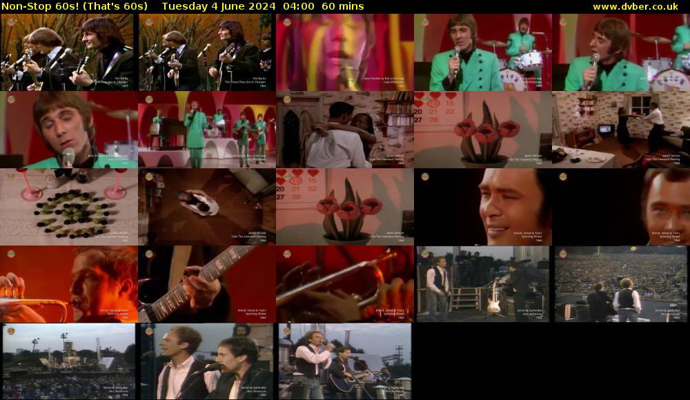 Non-Stop 60s! (That's 60s) Tuesday 4 June 2024 04:00 - 05:00