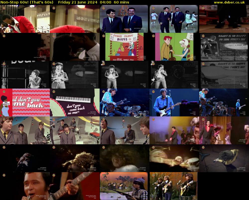 Non-Stop 60s! (That's 60s) Friday 21 June 2024 04:00 - 05:00