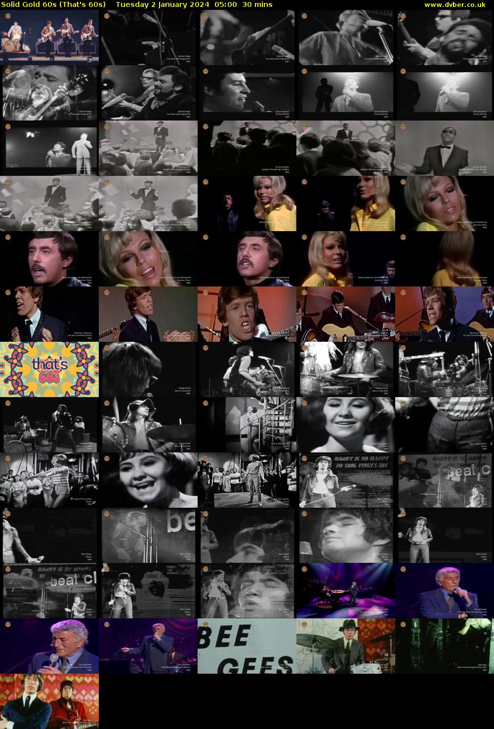 Solid Gold 60s (That's 60s) Tuesday 2 January 2024 05:00 - 05:30