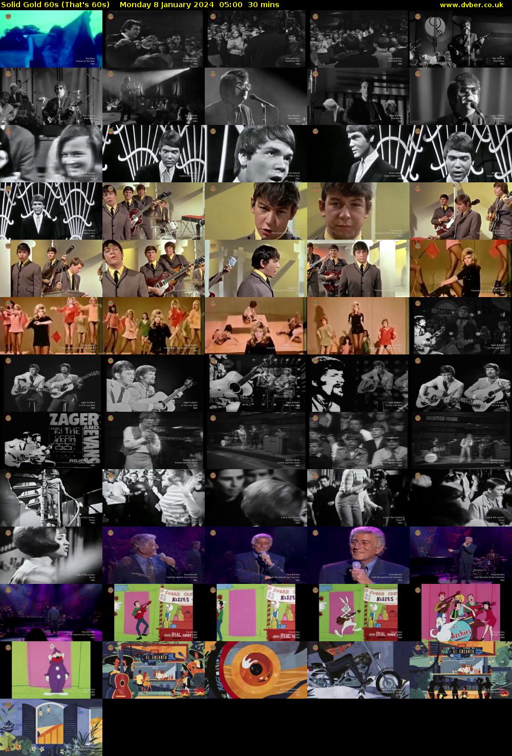 Solid Gold 60s (That's 60s) Monday 8 January 2024 05:00 - 05:30
