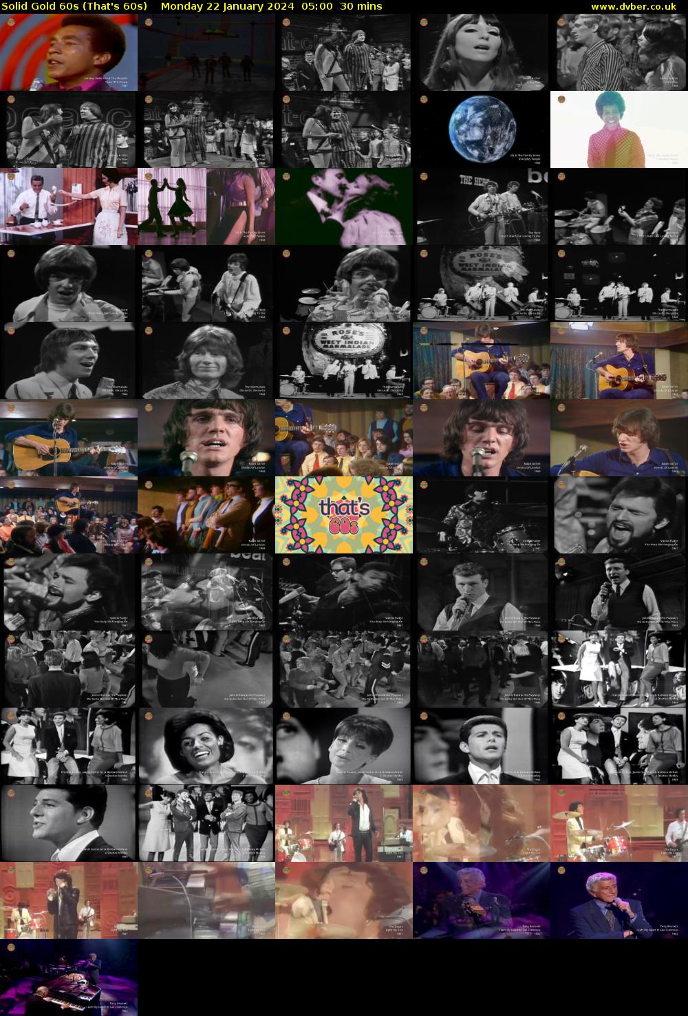 Solid Gold 60s (That's 60s) Monday 22 January 2024 05:00 - 05:30