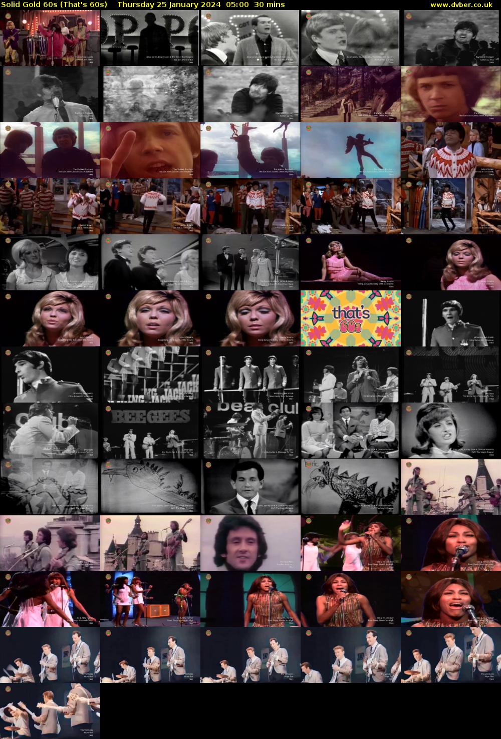 Solid Gold 60s (That's 60s) Thursday 25 January 2024 05:00 - 05:30