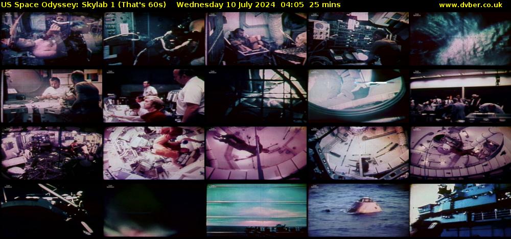 US Space Odyssey: Skylab 1 (That's 60s) Wednesday 10 July 2024 04:05 - 04:30