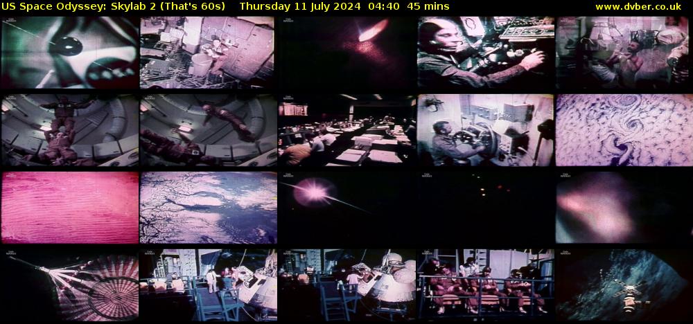 US Space Odyssey: Skylab 2 (That's 60s) Thursday 11 July 2024 04:40 - 05:25