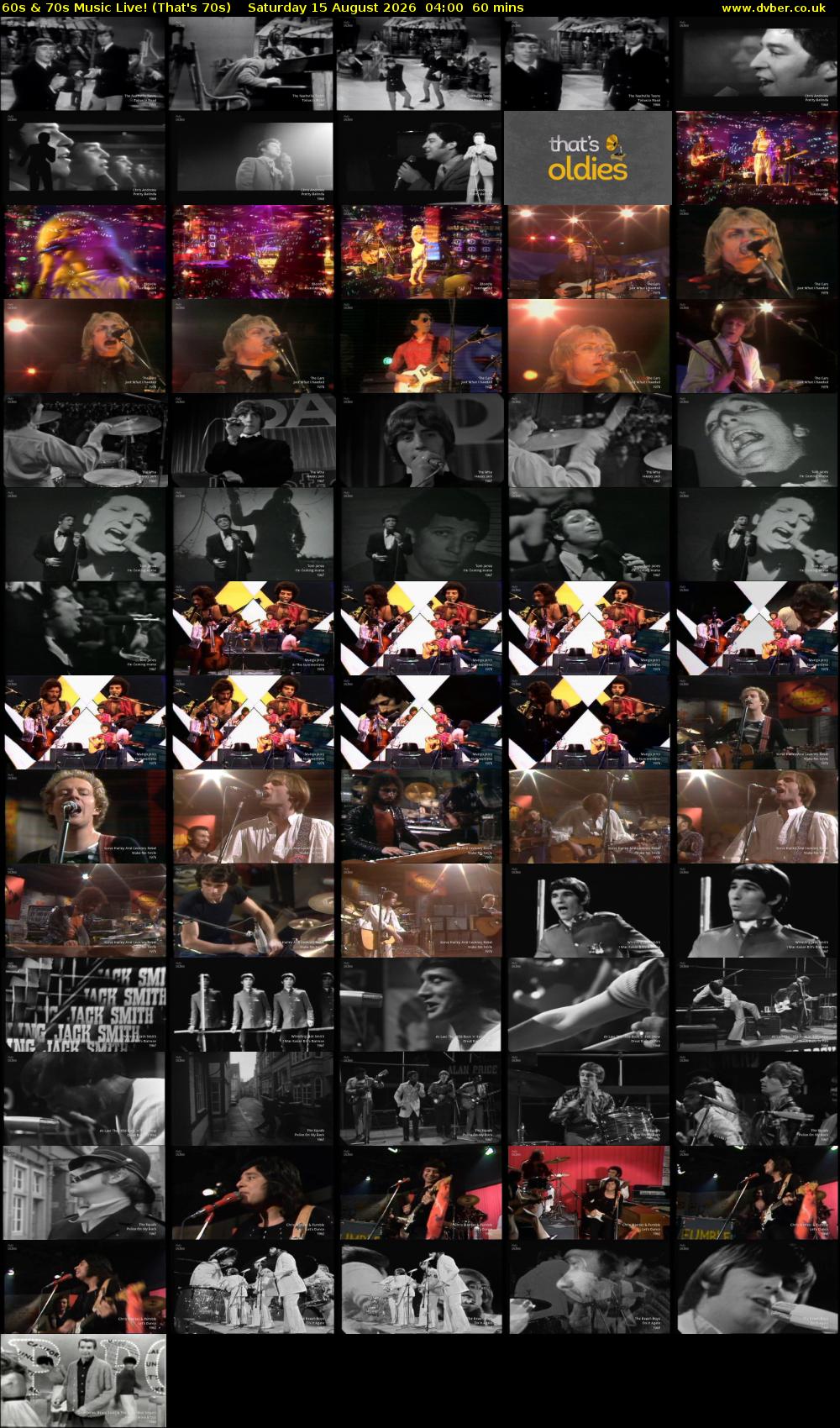 60s & 70s Music Live! (That's 70s) Saturday 15 August 2026 04:00 - 05:00