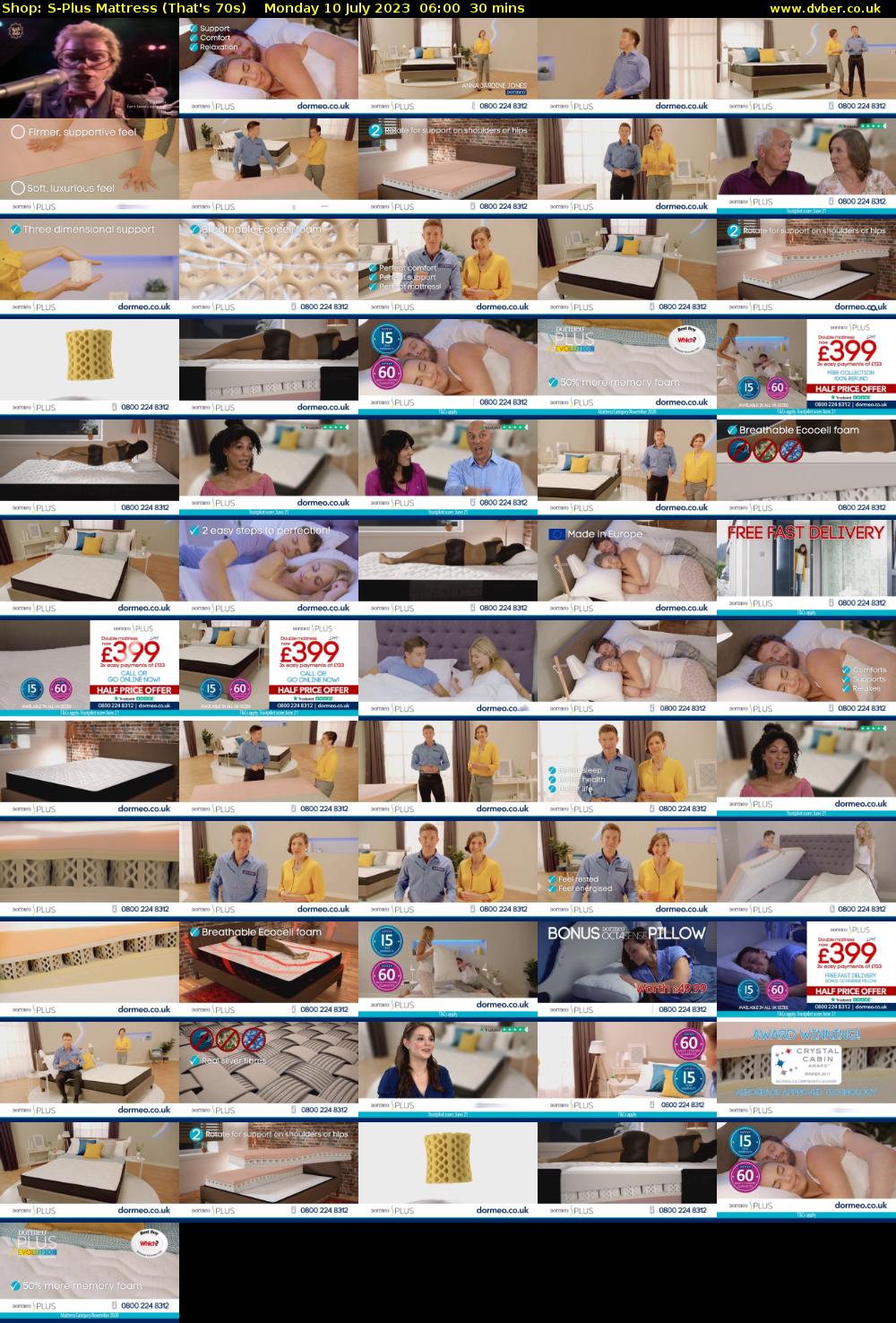 Shop: S-Plus Mattress (That's 70s) Monday 10 July 2023 06:00 - 06:30
