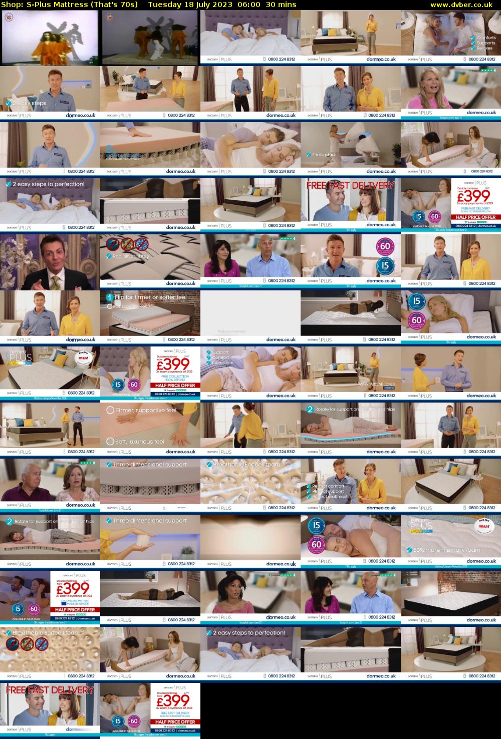 Shop: S-Plus Mattress (That's 70s) Tuesday 18 July 2023 06:00 - 06:30