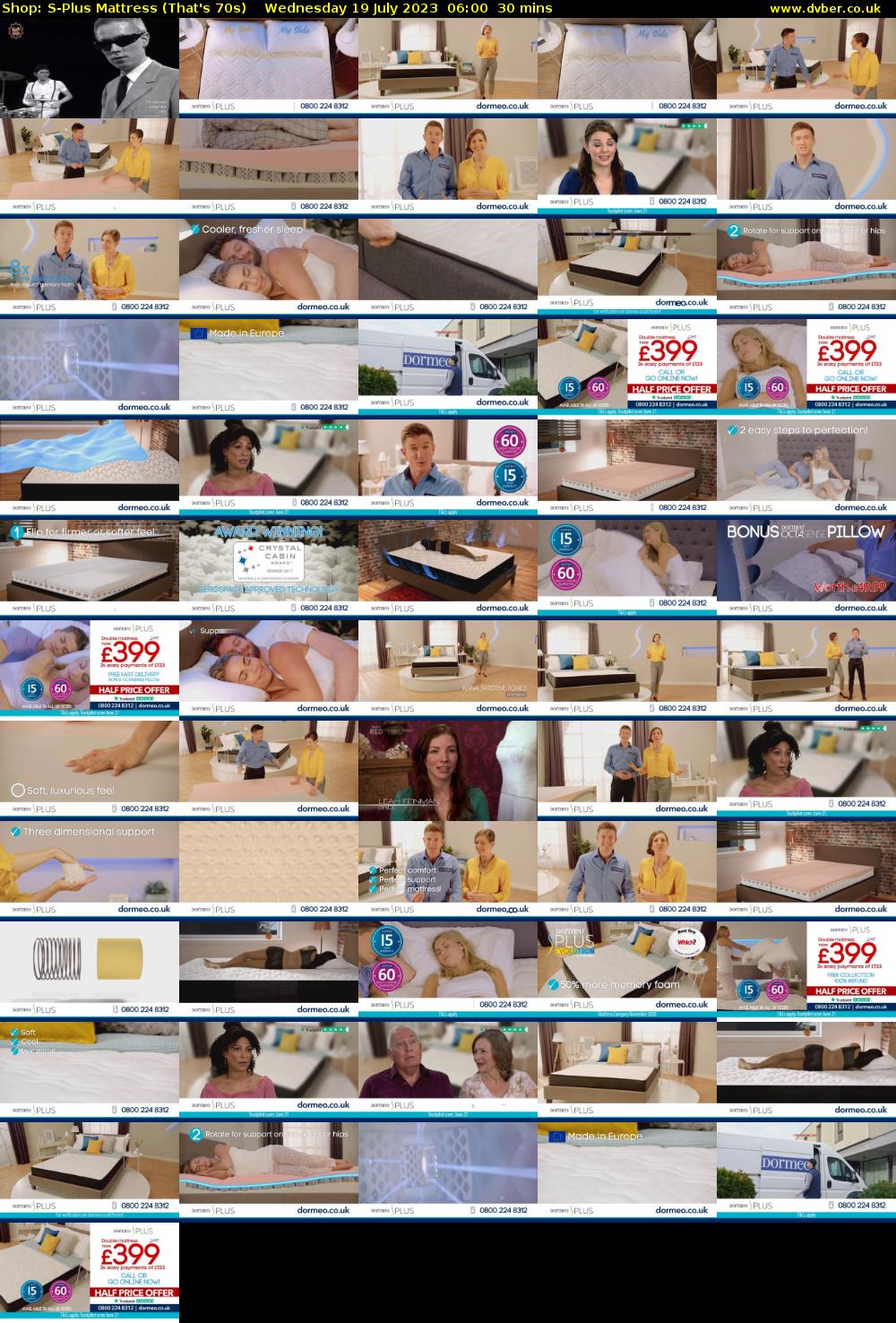 Shop: S-Plus Mattress (That's 70s) Wednesday 19 July 2023 06:00 - 06:30