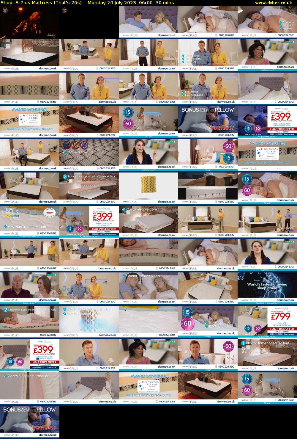 Shop: S-Plus Mattress (That's 70s) Monday 24 July 2023 06:00 - 06:30