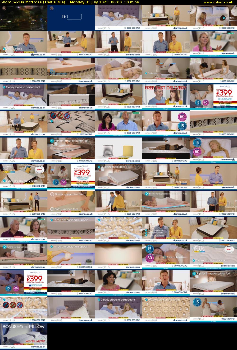 Shop: S-Plus Mattress (That's 70s) Monday 31 July 2023 06:00 - 06:30