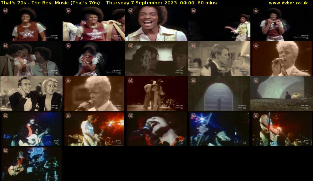 That's 70s - The Best Music (That's 70s) Thursday 7 September 2023 04:00 - 05:00