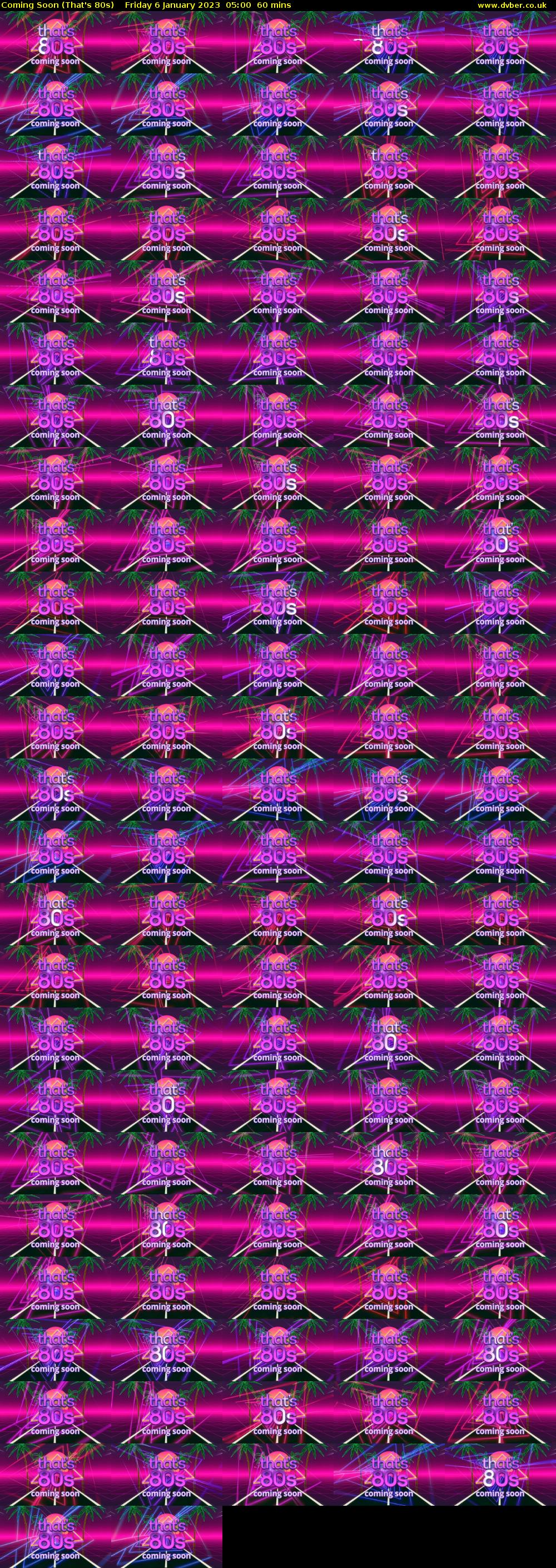 Coming Soon (That's 80s) Friday 6 January 2023 05:00 - 06:00