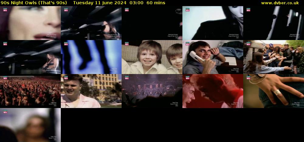 90s Night Owls (That's 90s) Tuesday 11 June 2024 03:00 - 04:00
