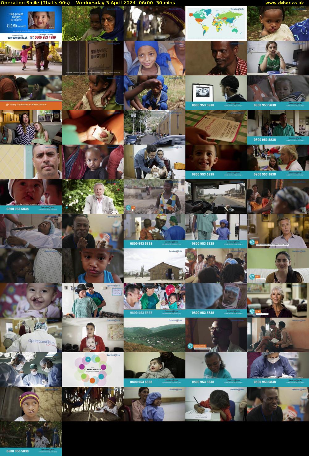 Operation Smile (That's 90s) Wednesday 3 April 2024 06:00 - 06:30