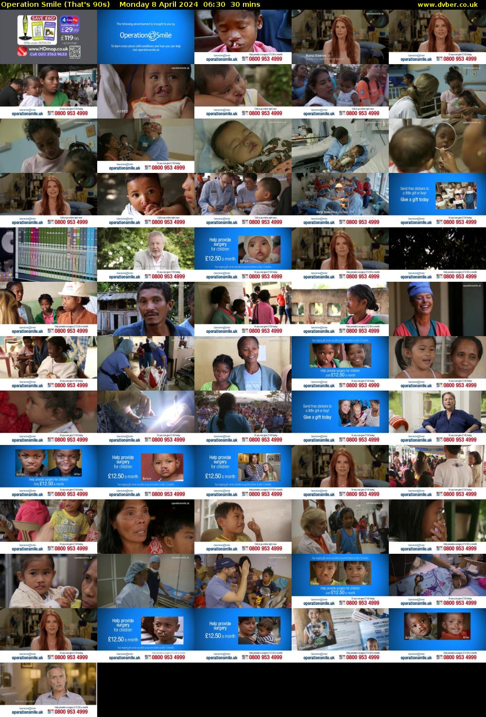 Operation Smile (That's 90s) Monday 8 April 2024 06:30 - 07:00