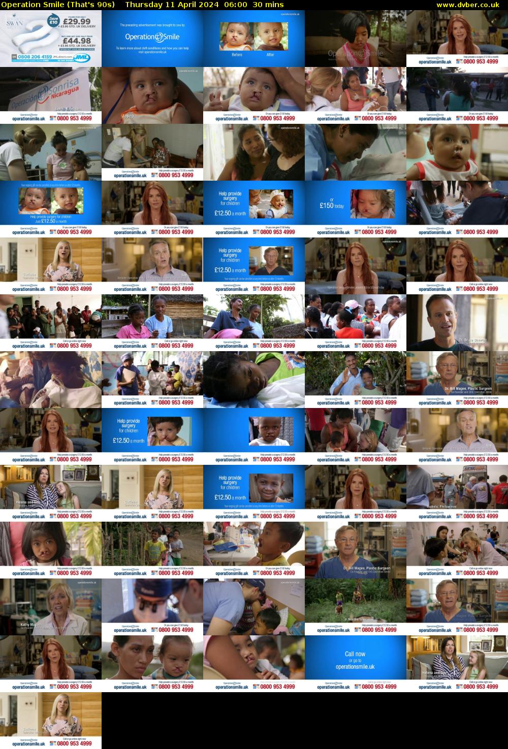 Operation Smile (That's 90s) Thursday 11 April 2024 06:00 - 06:30