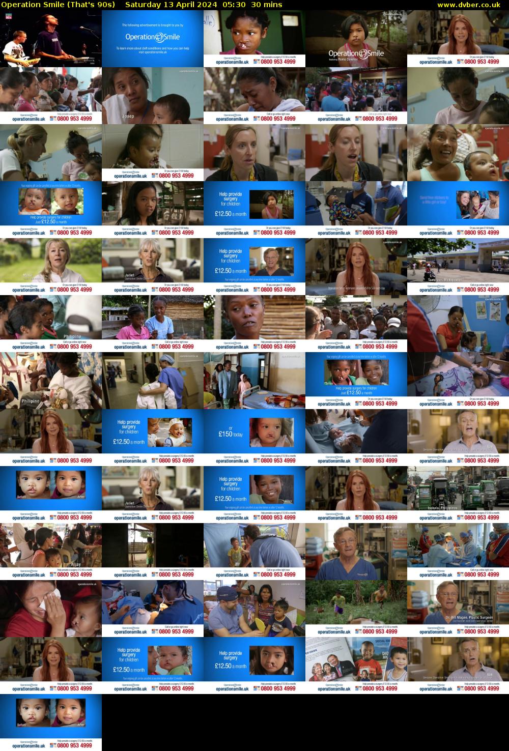 Operation Smile (That's 90s) Saturday 13 April 2024 05:30 - 06:00
