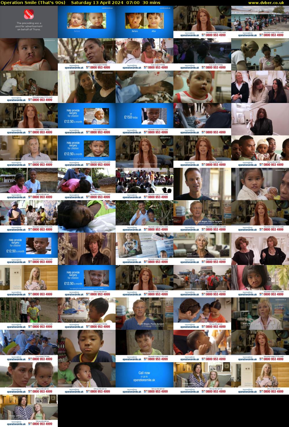 Operation Smile (That's 90s) Saturday 13 April 2024 07:00 - 07:30
