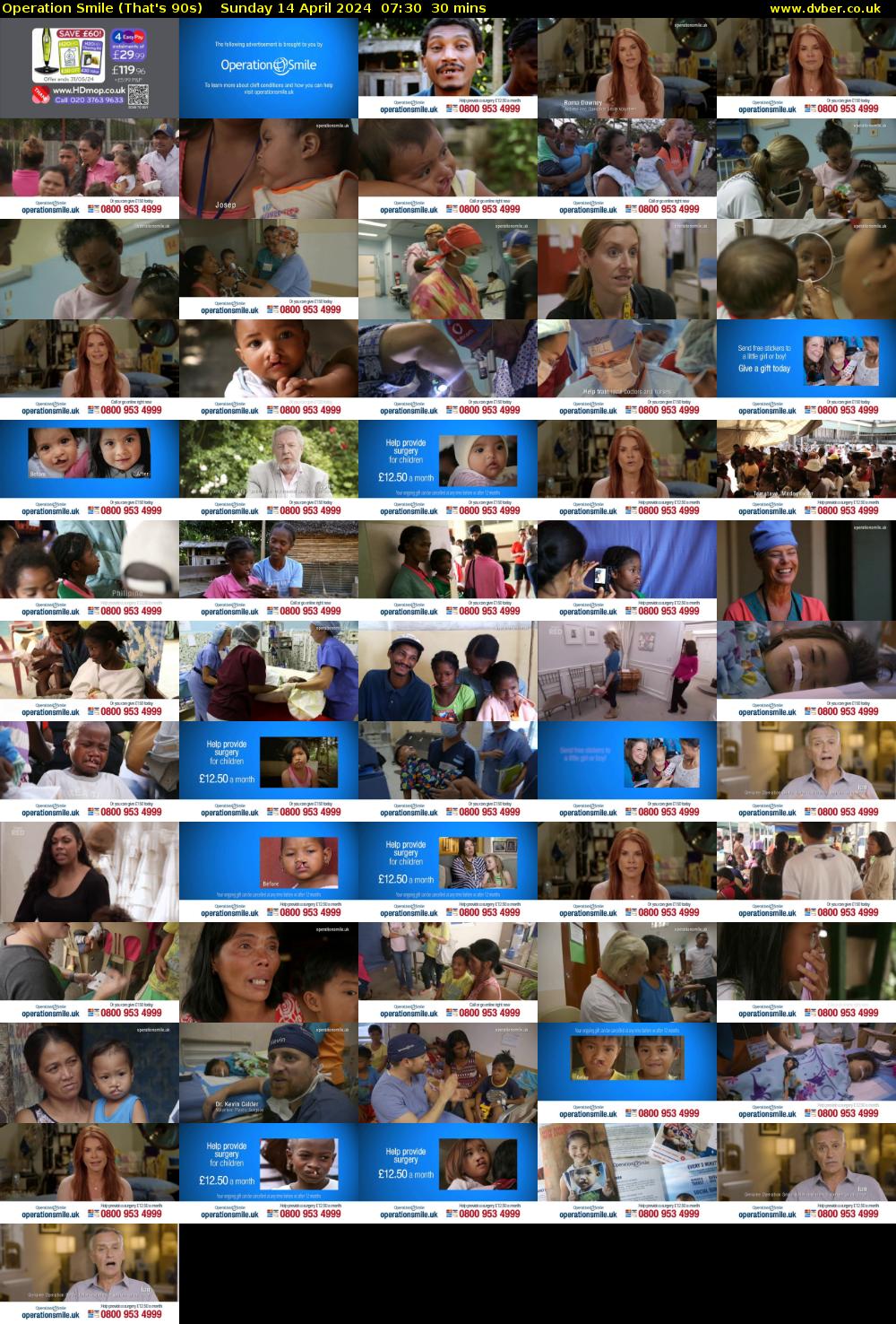Operation Smile (That's 90s) Sunday 14 April 2024 07:30 - 08:00