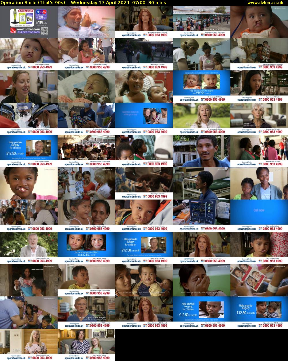Operation Smile (That's 90s) Wednesday 17 April 2024 07:00 - 07:30