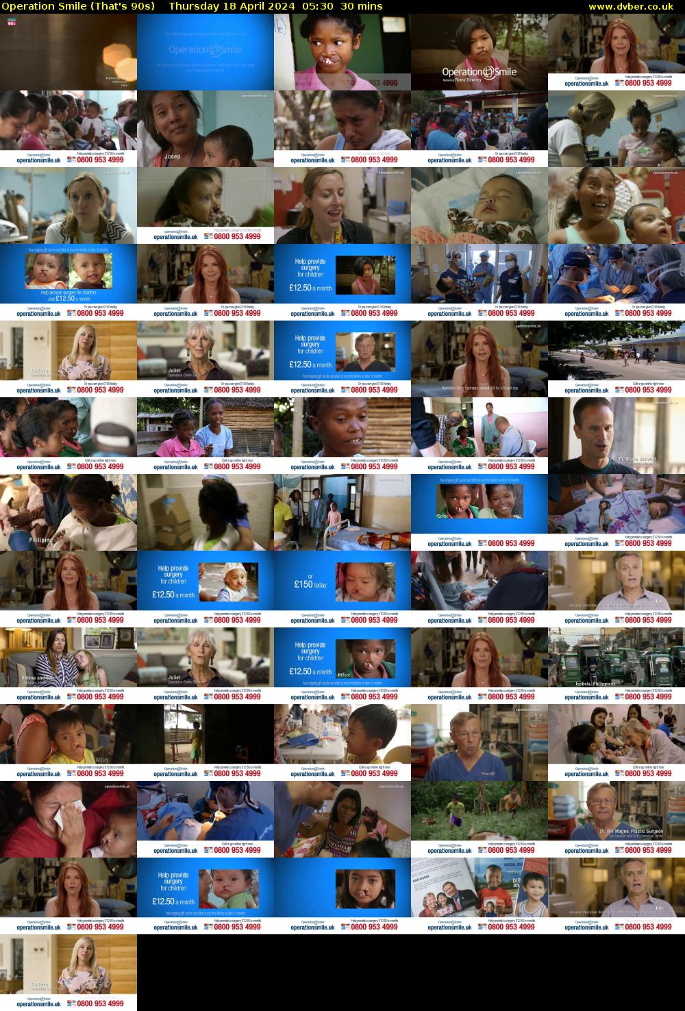 Operation Smile (That's 90s) Thursday 18 April 2024 05:30 - 06:00