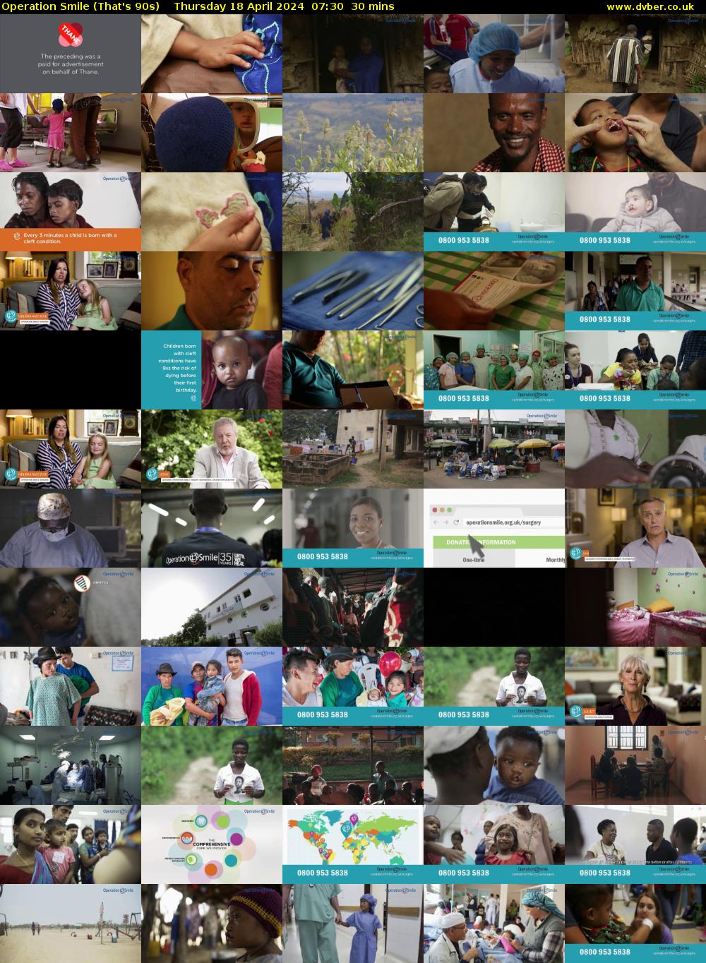 Operation Smile (That's 90s) Thursday 18 April 2024 07:30 - 08:00