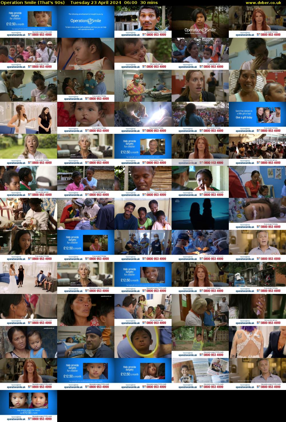 Operation Smile (That's 90s) Tuesday 23 April 2024 06:00 - 06:30