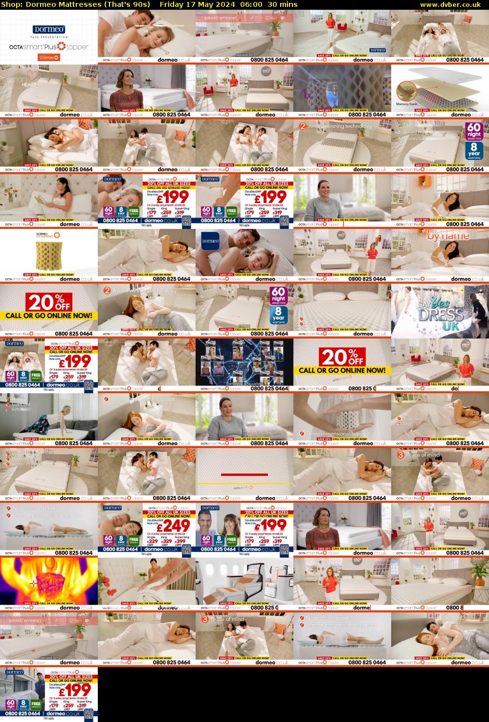Shop: Dormeo Mattresses (That's 90s) Friday 17 May 2024 06:00 - 06:30