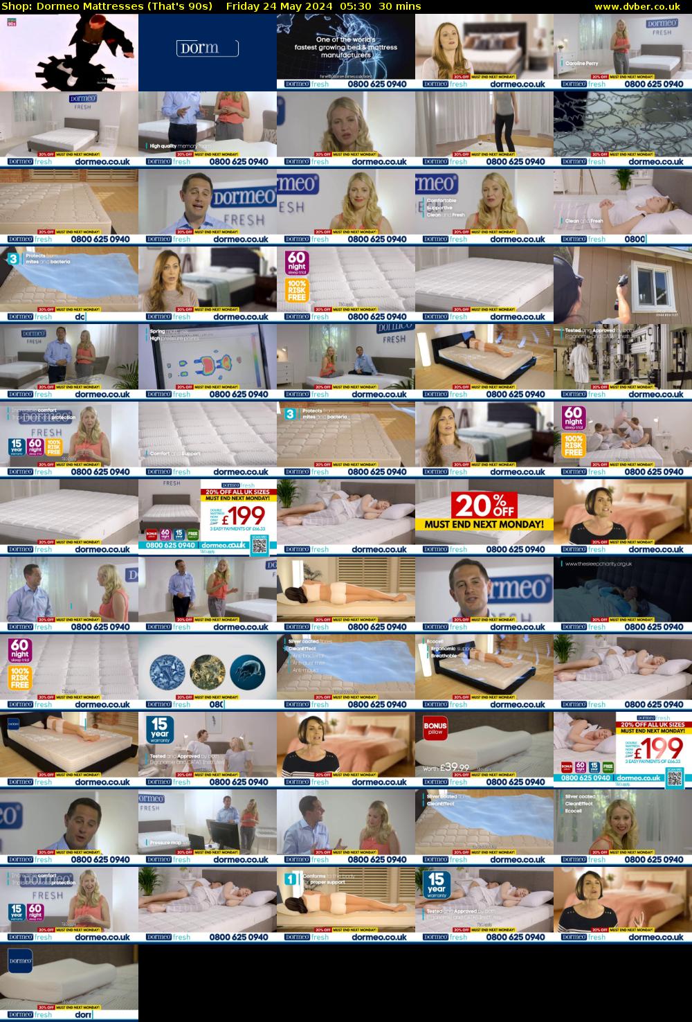 Shop: Dormeo Mattresses (That's 90s) Friday 24 May 2024 05:30 - 06:00