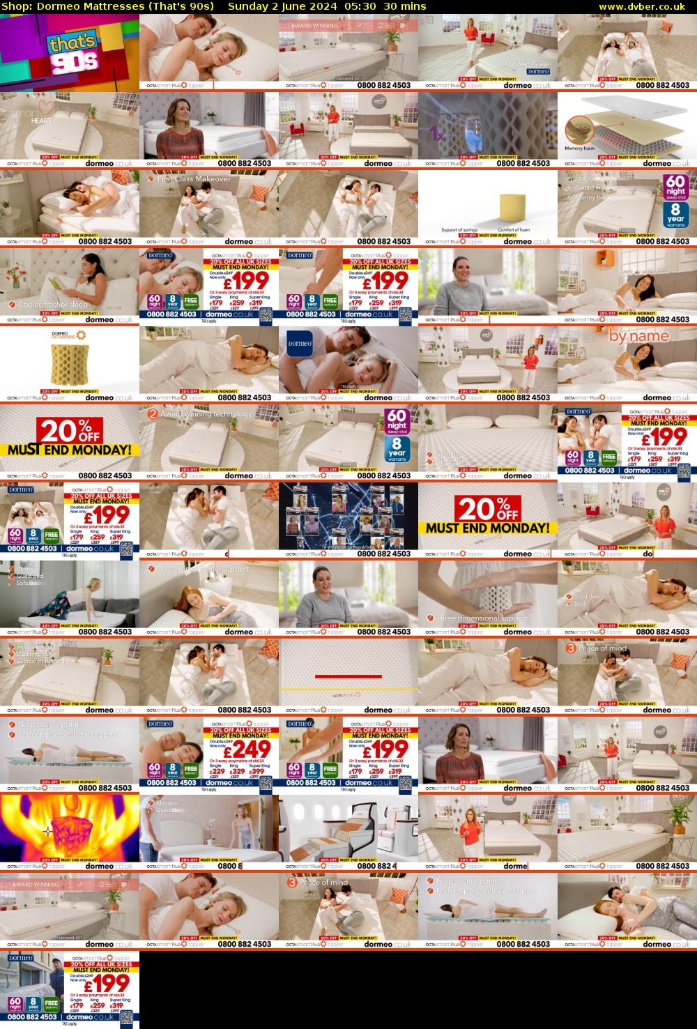Shop: Dormeo Mattresses (That's 90s) Sunday 2 June 2024 05:30 - 06:00
