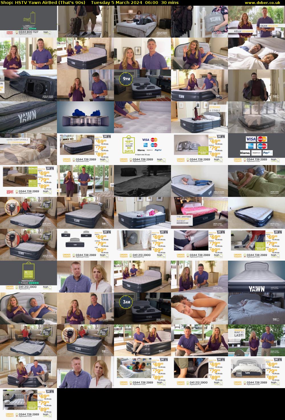 Shop: HSTV Yawn AirBed (That's 90s) Tuesday 5 March 2024 06:00 - 06:30