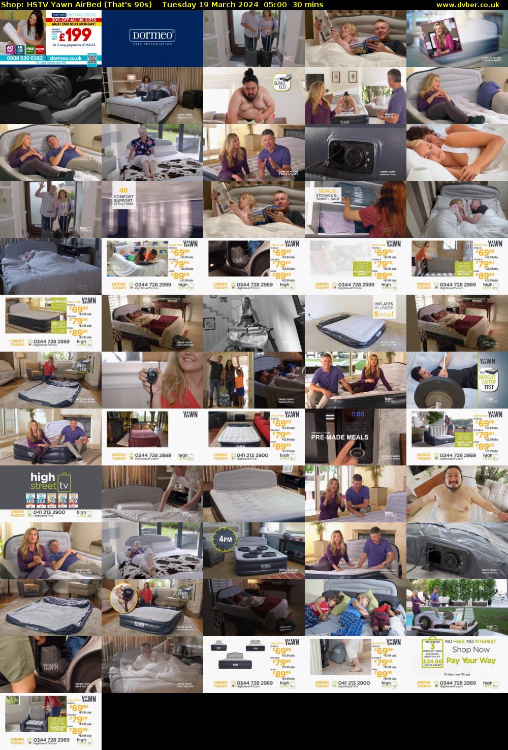 Shop: HSTV Yawn AirBed (That's 90s) Tuesday 19 March 2024 05:00 - 05:30