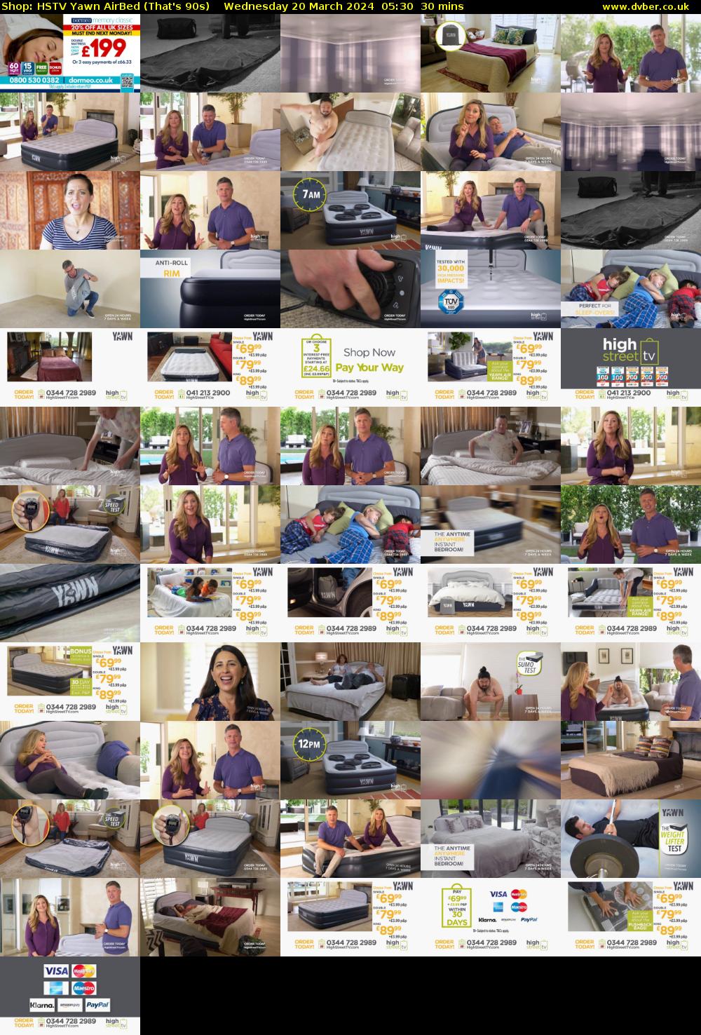Shop: HSTV Yawn AirBed (That's 90s) Wednesday 20 March 2024 05:30 - 06:00