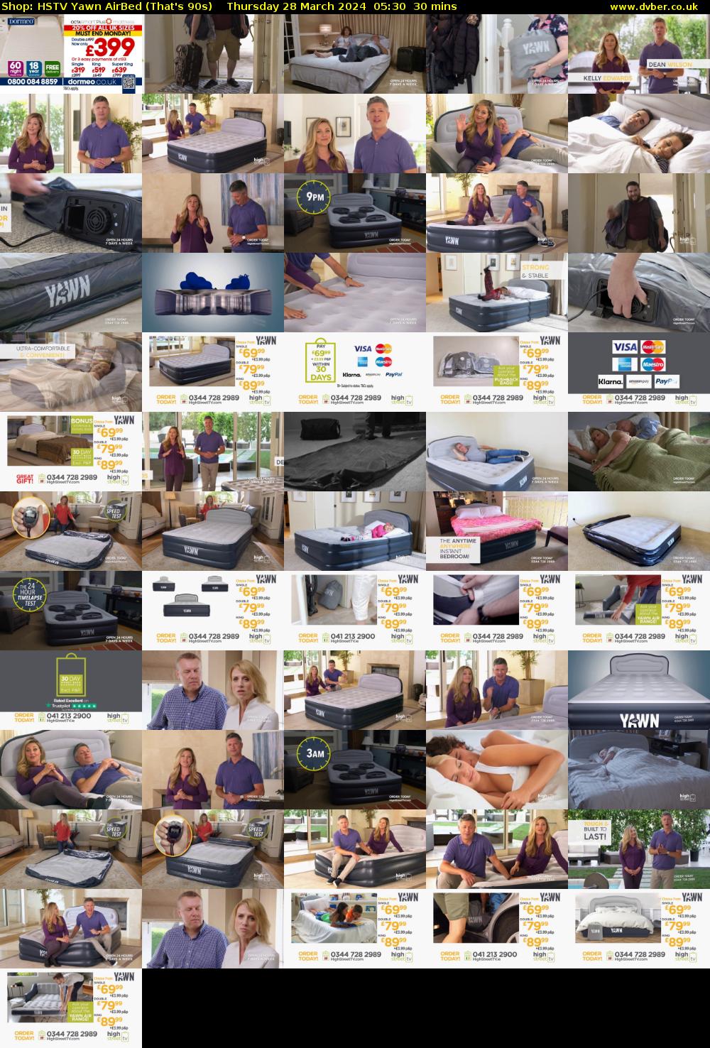 Shop: HSTV Yawn AirBed (That's 90s) Thursday 28 March 2024 05:30 - 06:00
