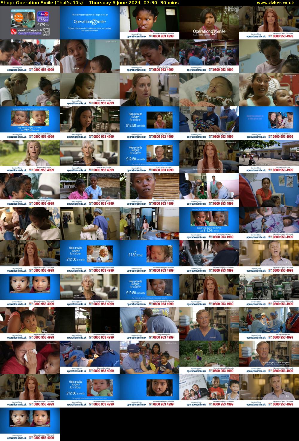 Shop: Operation Smile (That's 90s) Thursday 6 June 2024 07:30 - 08:00