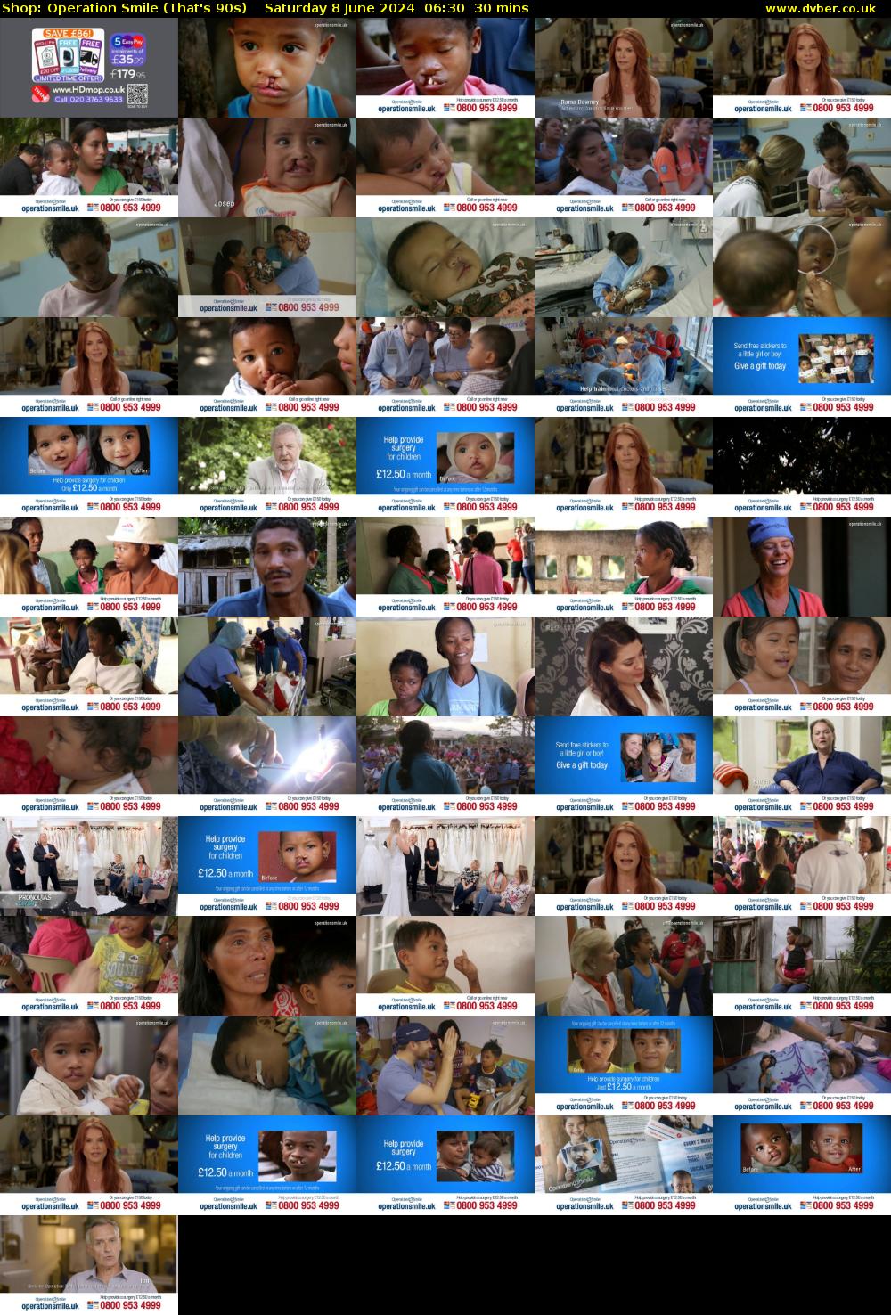 Shop: Operation Smile (That's 90s) Saturday 8 June 2024 06:30 - 07:00