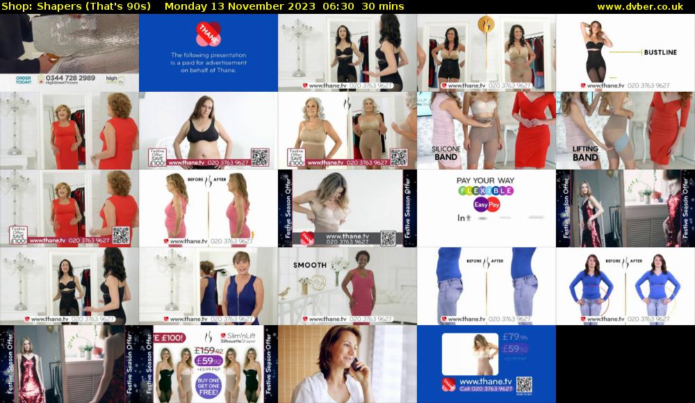 Shop: Shapers (That's 90s) Monday 13 November 2023 06:30 - 07:00