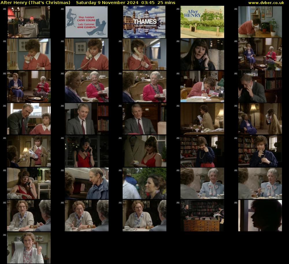 After Henry (That's Christmas) Saturday 9 November 2024 03:45 - 04:10
