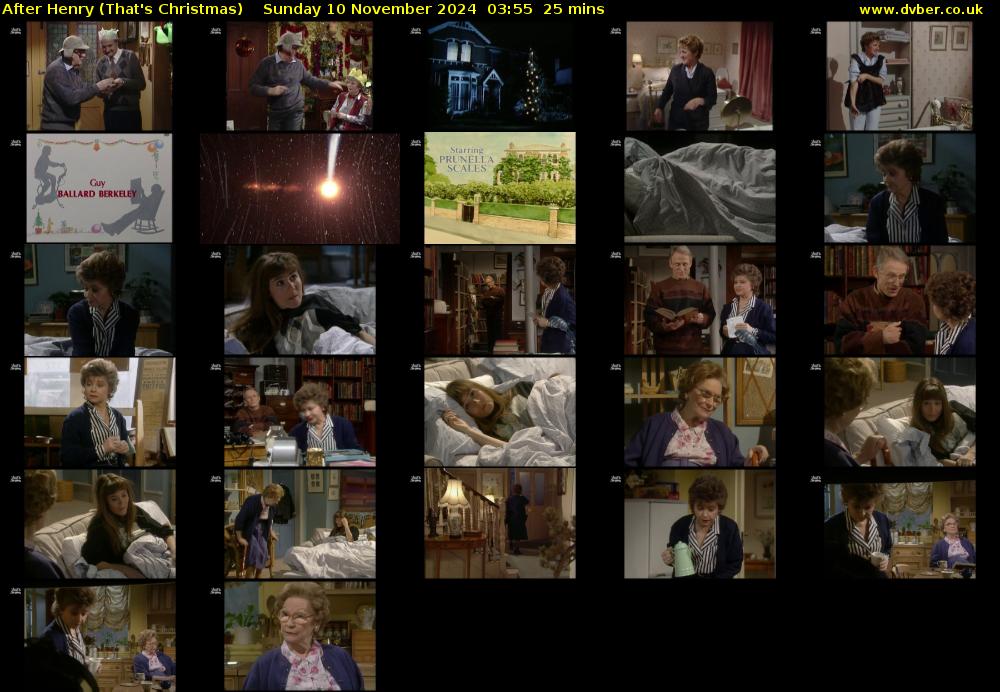 After Henry (That's Christmas) Sunday 10 November 2024 03:55 - 04:20
