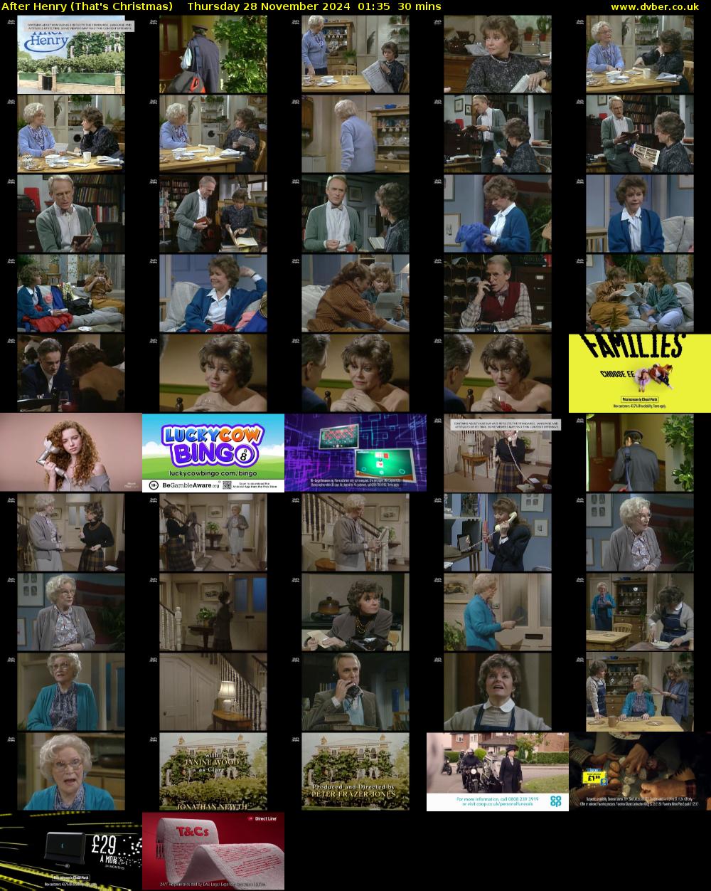 After Henry (That's Christmas) Thursday 28 November 2024 01:35 - 02:05