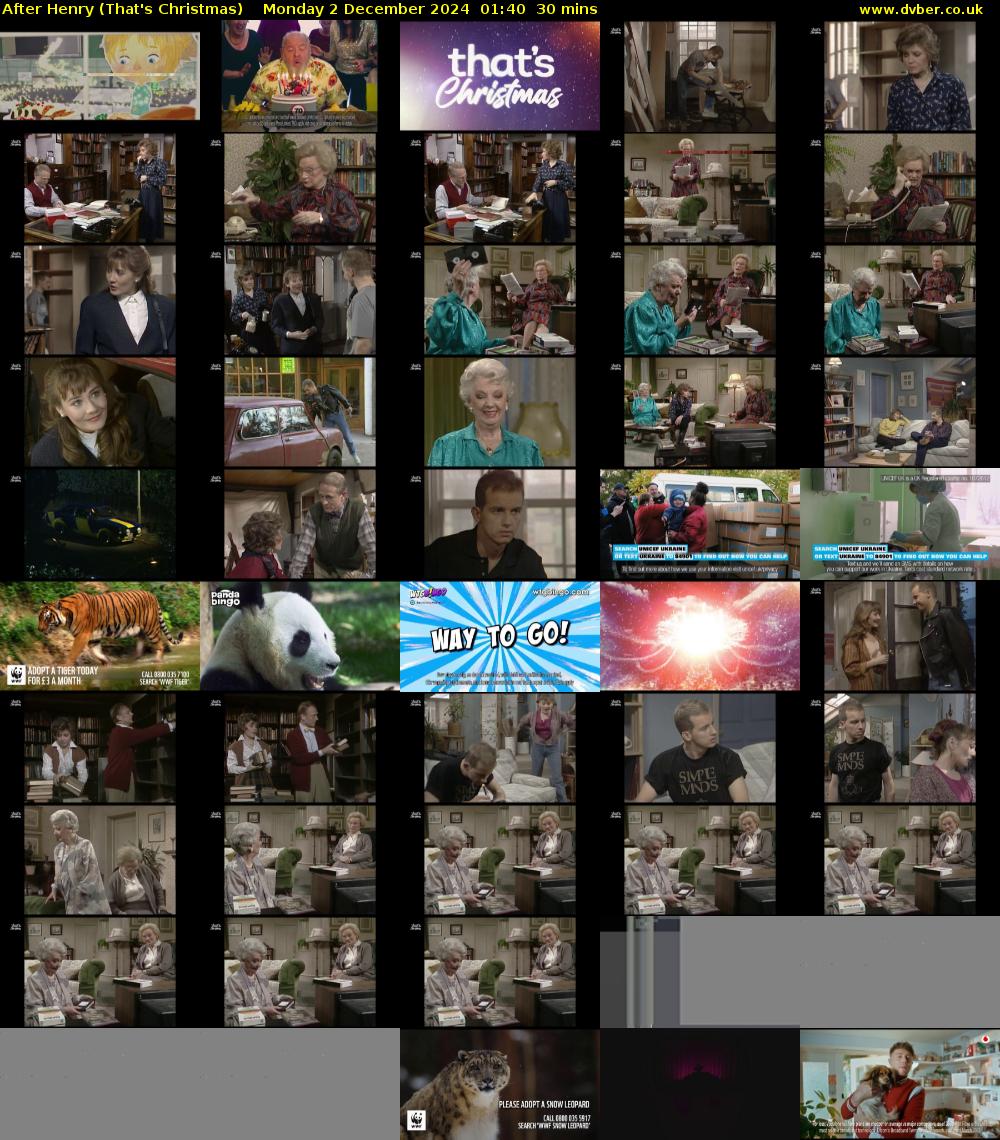 After Henry (That's Christmas) Monday 2 December 2024 01:40 - 02:10