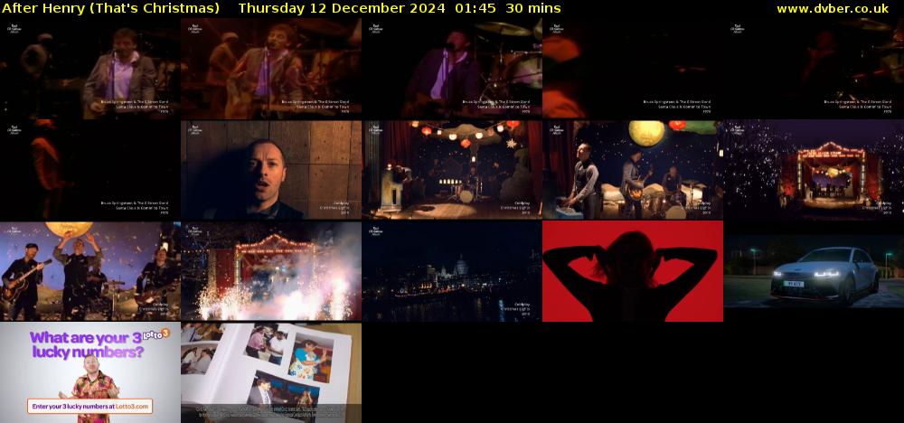 After Henry (That's Christmas) Thursday 12 December 2024 01:45 - 02:15