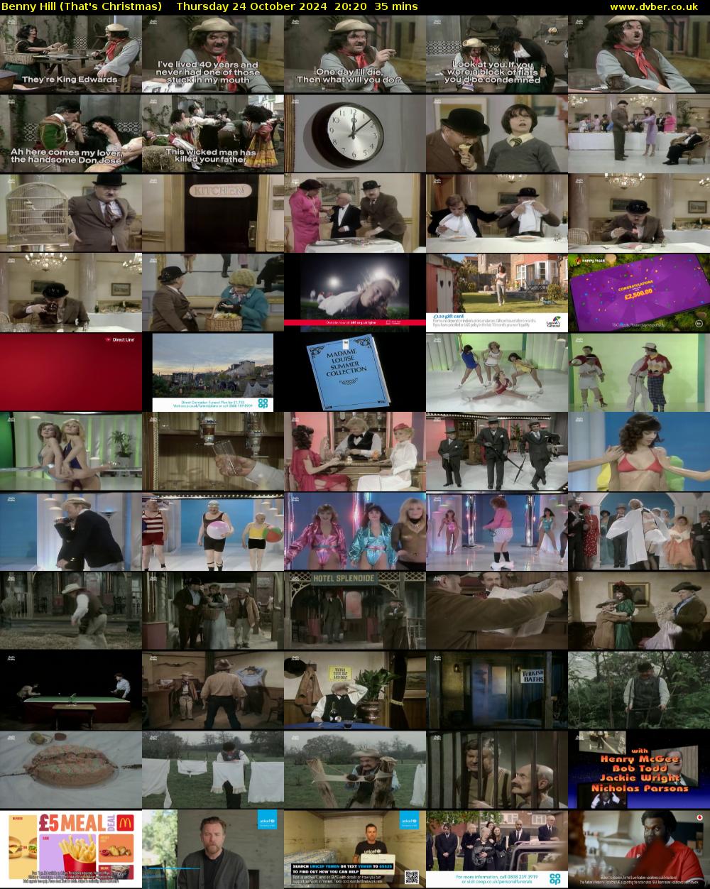 Benny Hill (That's Christmas) Thursday 24 October 2024 20:20 - 20:55