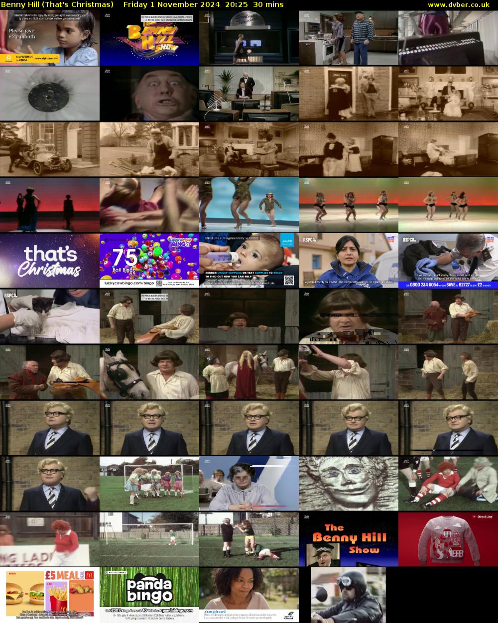 Benny Hill (That's Christmas) Friday 1 November 2024 20:25 - 20:55